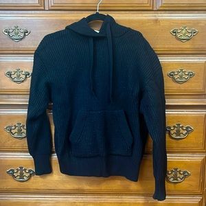 Aritizia Wilfred Knit Hooded Sweater - Black